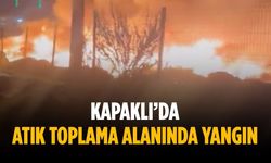 Kapaklı’da atık toplama alanında yangın