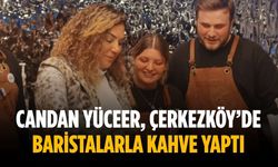 Candan Yüceer, Çerkezköy’de baristalarla kahve yaptı