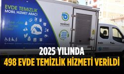 2025 yılında 498 evde temizlik hizmeti verildi