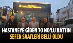 Hastaneye giden 70 No’lu hattın sefer saatleri belli oldu