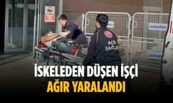 İskeleden düşen işçi ağır yaralandı