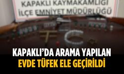 Kapaklı’da arama yapılan evde tüfek ele geçirildi
