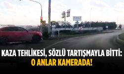 Kaza tehlikesi, sözlü tartışmayla bitti: O anlar kamerada!