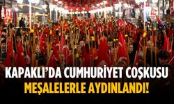 Kapaklı’da cumhuriyet coşkusu meşalelerle aydınlandı!