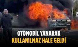 Otomobil yanarak kullanılmaz hale geldi