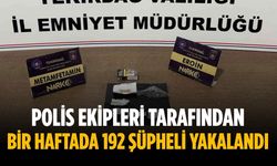 Polis ekipleri tarafından bir haftada 192 şüpheli yakalandı