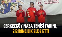 Çerkezköy Masa Tenisi Takımı, 2 birincilik elde etti