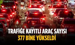 Trafiğe kayıtlı araç sayısı 377 bine yükseldi
