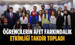 Öğrencilerin afet farkındalık etkinliği takdir topladı
