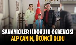 Sanayiciler İlkokulu Öğrencisi Alp Çanım, üçüncü oldu