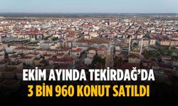 Ekim ayında Tekirdağ’da 3 bin 960 konut satıldı