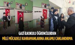 Öğrencilerden Milli Mücadele kahramanlarına anlamlı canlandırma