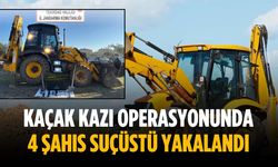 Kaçak kazı operasyonunda 4 şahıs suçüstü yakalandı