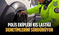 Polis ekipleri kış lastiği denetimlerini sürdürüyor