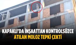 Kapaklı’da inşaattan kontrolsüzce atılan moloz tepki çekti