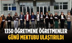 1350 öğretmene öğretmenler günü mektubu ulaştırıldı