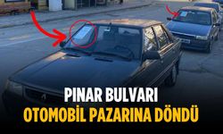 Pınar Bulvarı otomobil pazarına döndü