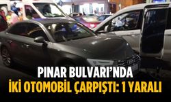 Pınar Bulvarı’nda iki otomobil çarpıştı: 1 yaralı