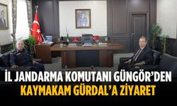 İl Jandarma Komutanı Güngör’den Kaymakam Gürdal’a ziyaret