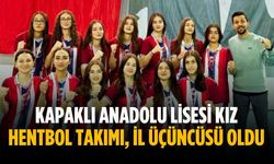 Kapaklı Anadolu Lisesi Kız Hentbol Takımı, il üçüncüsü oldu