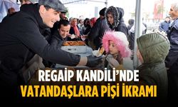 Regaip Kandili’nde vatandaşlara pişi ikramı