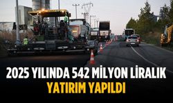 2025 yılında 542 milyon liralık yatırım yapıldı