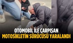 Otomobil ile çarpışan motosikletin sürücüsü yaralandı
