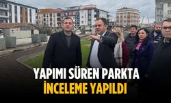 Yapımı süren parkta inceleme yapıldı
