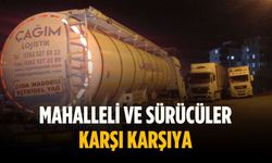 Mahalleli ve sürücüler karşı karşıya