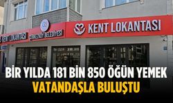 Bir yılda 181 bin 850 öğün yemek vatandaşla buluştu