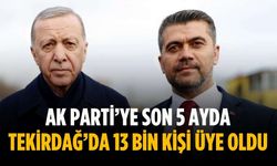 AK Parti’ye son 5 ayda Tekirdağ’da 13 bin kişi üye oldu