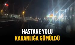 Hastane yolu karanlığa gömüldü