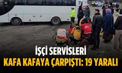 İşçi servisleri kafa kafaya çarpıştı: 19 yaralı