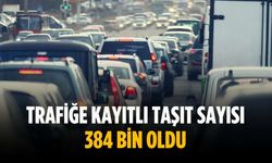 Trafiğe kayıtlı taşıt sayısı 384 bin oldu