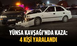 Yünsa Kavşağı’nda kaza: 4 kişi yaralandı