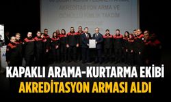 Kapaklı Arama-Kurtarma Ekibi akreditasyon arması aldı