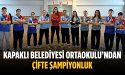 Kapaklı Belediyesi Ortaokulu’ndan çifte şampiyonluk