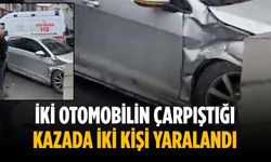 İki otomobilin çarpıştığı kazada iki kişi yaralandı
