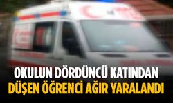Okulun dördüncü katından düşen öğrenci ağır yaralandı
