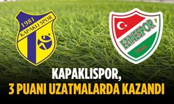 Kapaklıspor, 3 puanı uzatmalarda kazandı
