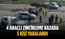 4 araçlı zincirleme kazada 5 kişi yaralandı
