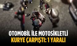 Otomobil ile motosikletli kurye çarpıştı: 1 yaralı