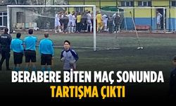 Berabere biten maç sonunda tartışma çıktı