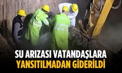 Su arızası vatandaşlara yansıtılmadan giderildi