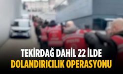 Tekirdağ dahil 22 ilde dolandırıcılık operasyonu