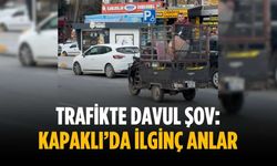 Trafikte davul şov: Kapaklı’da ilginç anlar
