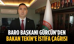Baro Başkanı Gürcün’den Bakan Tekin’e istifa çağrısı