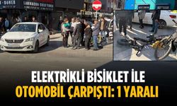 Elektrikli bisiklet ile otomobil çarpıştı: 1 yaralı