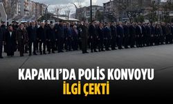 Kapaklı’da polis konvoyu ilgi çekti