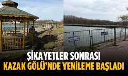Şikayetler sonrası Kazak Gölü’nde yenileme başladı